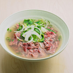 Beef pho with rare beef [ Phở bò tái ]